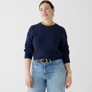 J.Crew Cable Knit Crop Sweater Medium